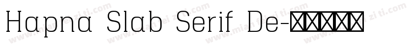 Hapna Slab Serif De字体转换